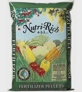 Nutri-Rich Fertilizer Pellets 4-3-2 50lb Bag