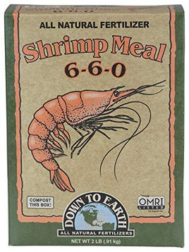 Down to Earth All Natural Shrimp Meal Fertilizer Mix 6-6-0  2 lb