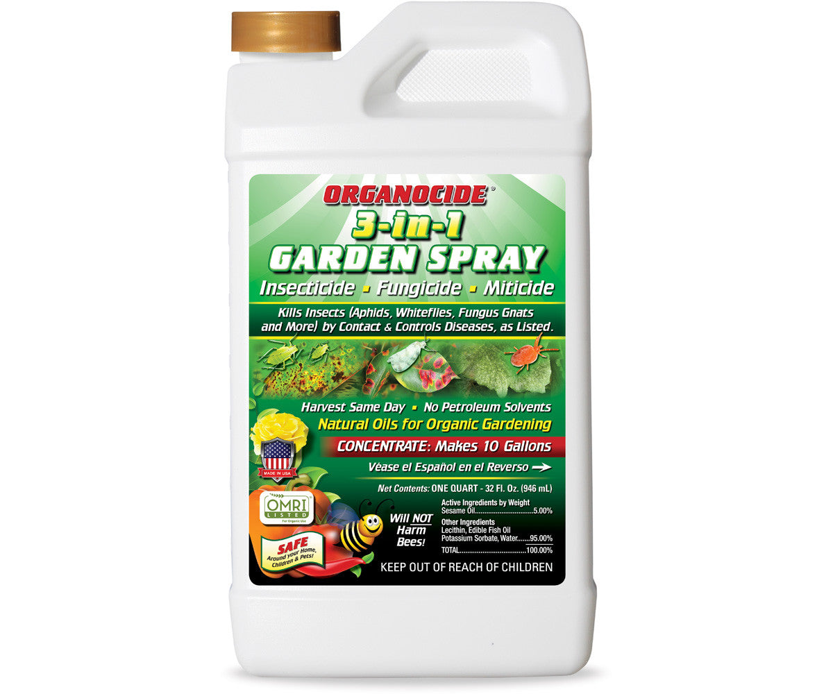 fungicide garden spray Organocide 3-in-1 Garden Spray Concentrate| Hilo Grow Shop
