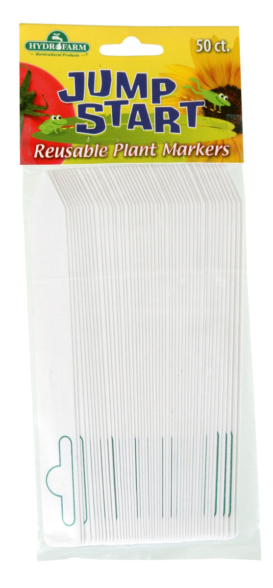 Jump Start Plant Stake Labels White 6