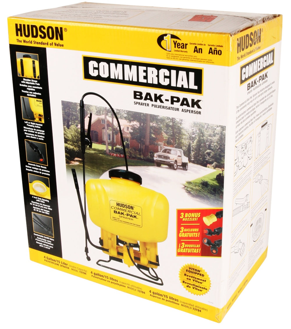 Hudson Commercial Bak-Pak Sprayer, 4 gal