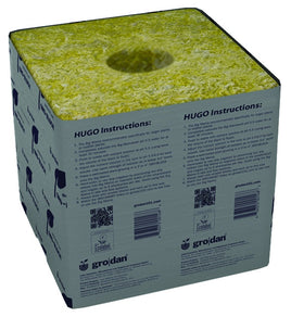 Grodan Hugo Gro-Block, 6" x 6" x 5.8", with hole 40/40